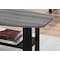 Monarch Specialties Dining Table - 36"X 48" / Grey / Chrome Metal I 7928P - alternate 2